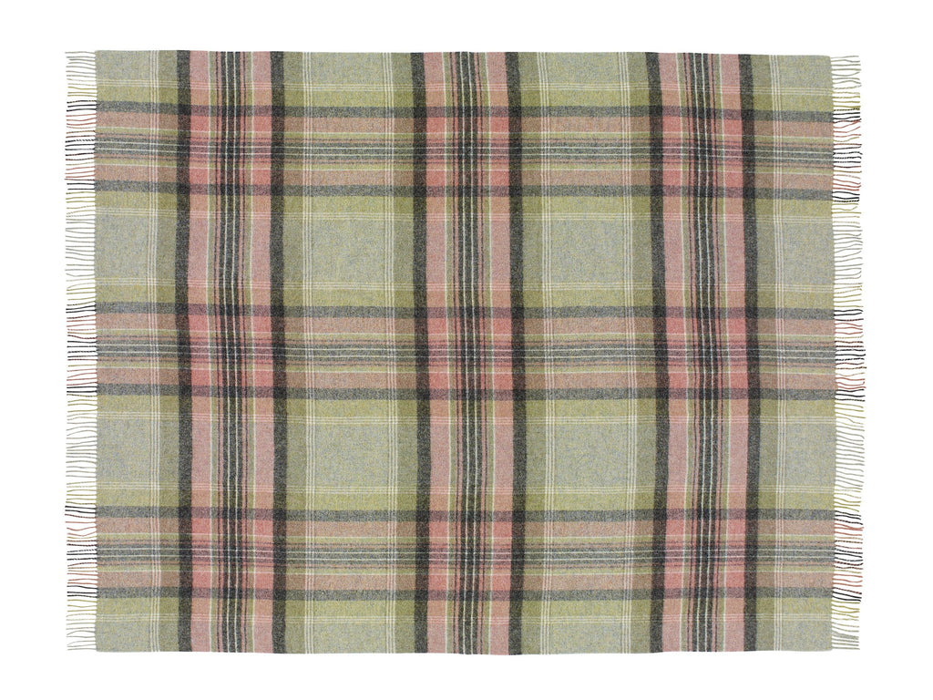 Kintyre Green - Shetland Quality Throw - Made in England