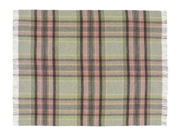 Kintyre Green - Shetland Quality Throw - Made in England