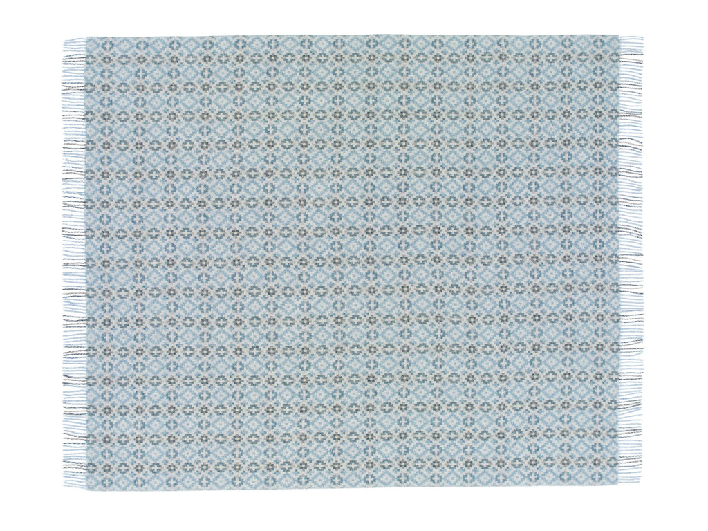 Dartmouth Blue - Shetland Quality Throw - Made in England