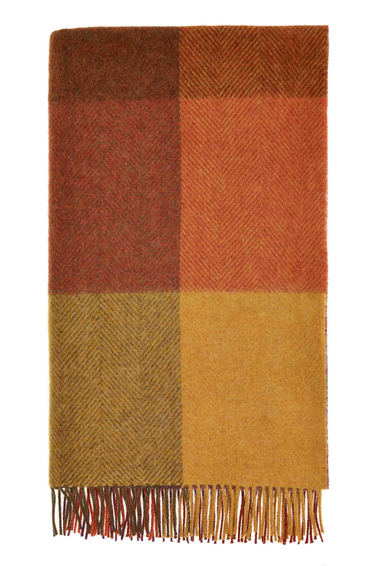 Harland Autumn - Merino Lambswool Throw - Made in England