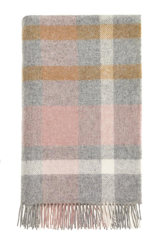 Contemporary Check Collection - 100% British Wool Throw - Made in England