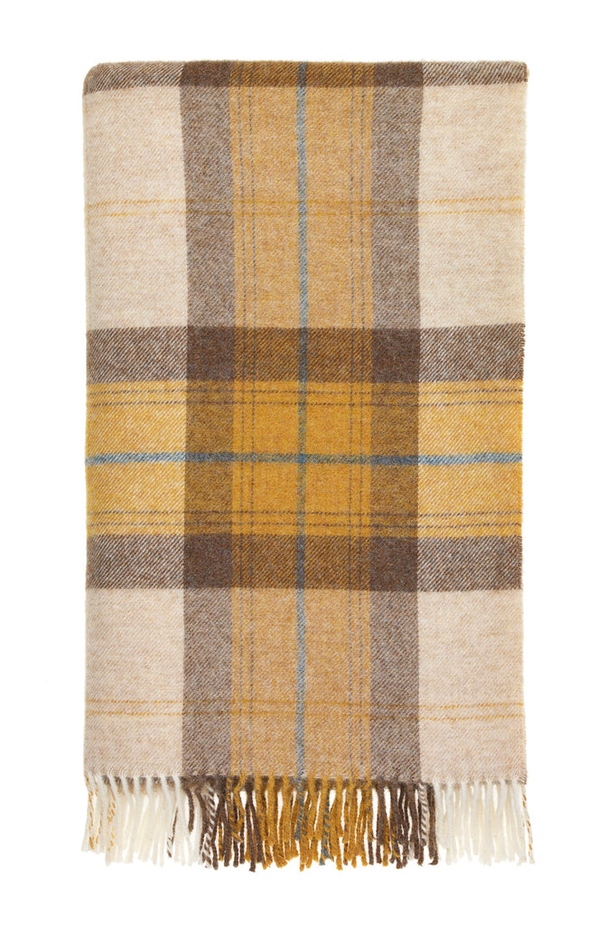 Skye Gold - Shetland Quality Throw - Made in England