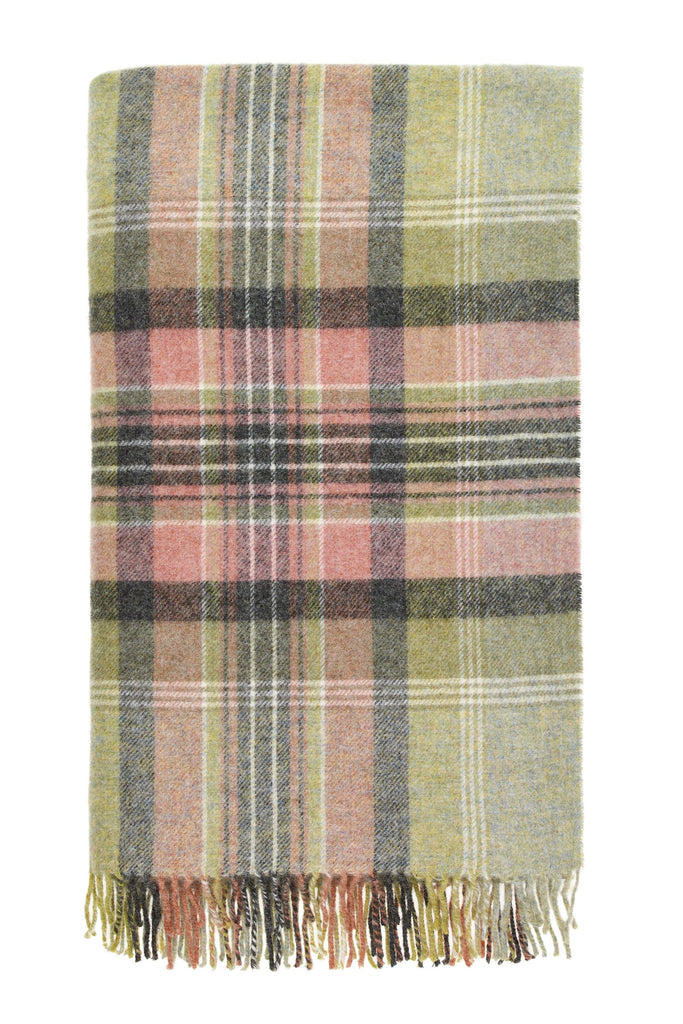 Kintyre Green - Shetland Quality Throw - Made in England