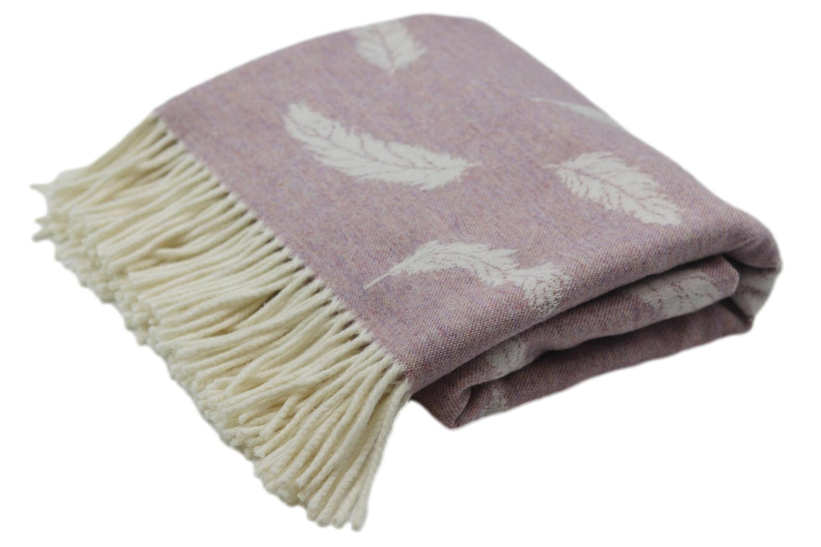 Feather Blossom - Merino Lambswool Throws - Made in Scotland