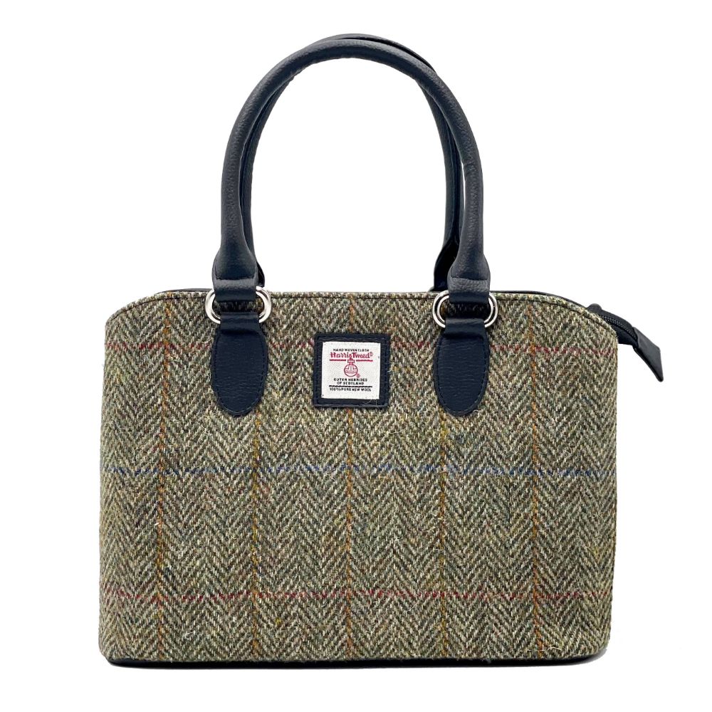 Harris Tweed - Handbag - Top Handle Bag - Moss Green