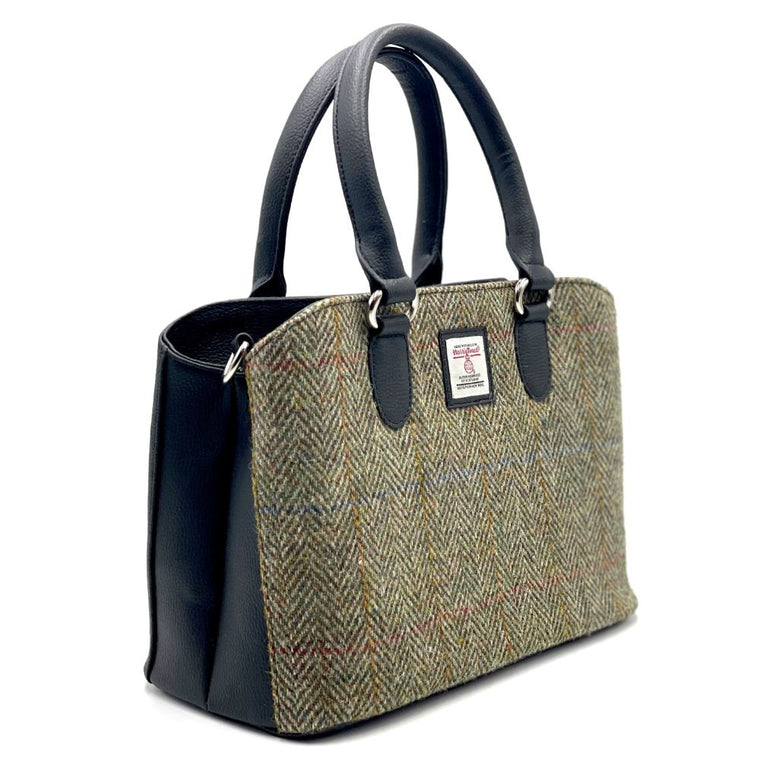 Harris Tweed - Handbag - Top Handle Bag - Moss Green