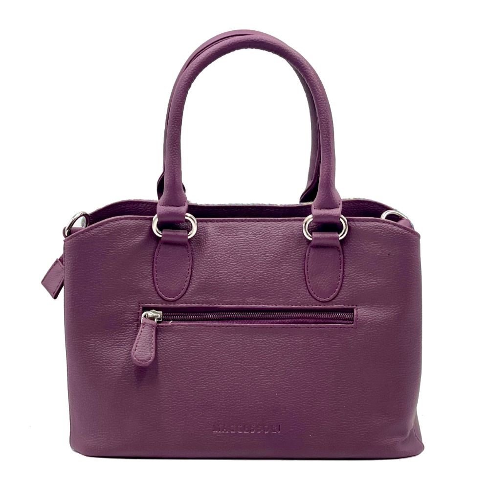 Harris Tweed - Handbag - Top Handle Bag - Green/Purple Plaid