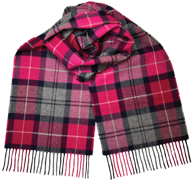SALE!!!   Remony Merino Lambswool Scarf, Aurora Cerise Scarf, Wool Scarf, Made in Scotland