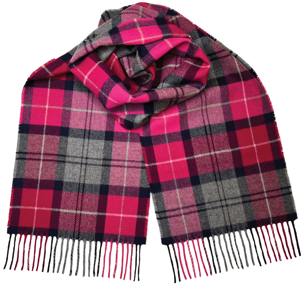 SALE!!!   Remony Merino Lambswool Scarf, Aurora Cerise Scarf, Wool Scarf, Made in Scotland