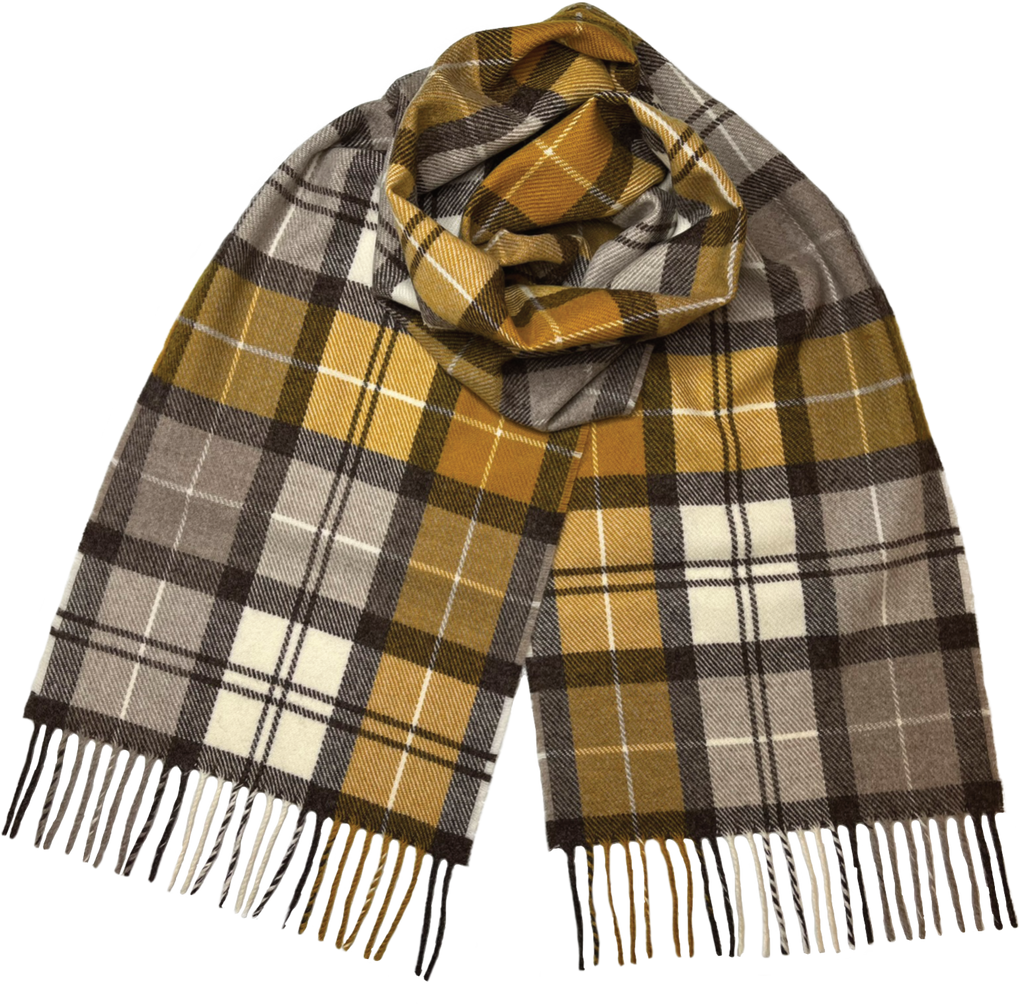 SALE!!!  Remony Merino Lambswool Scarf, Aurora Mustard Scarf, Plaid Scarf Made in Scotland