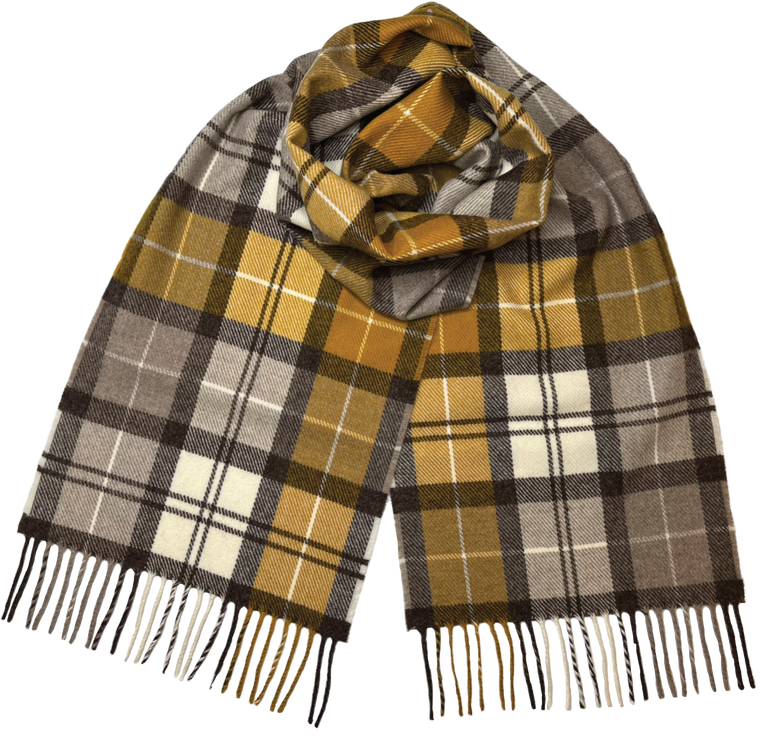SALE!!!  Remony Merino Lambswool Scarf, Aurora Mustard Scarf, Plaid Scarf Made in Scotland