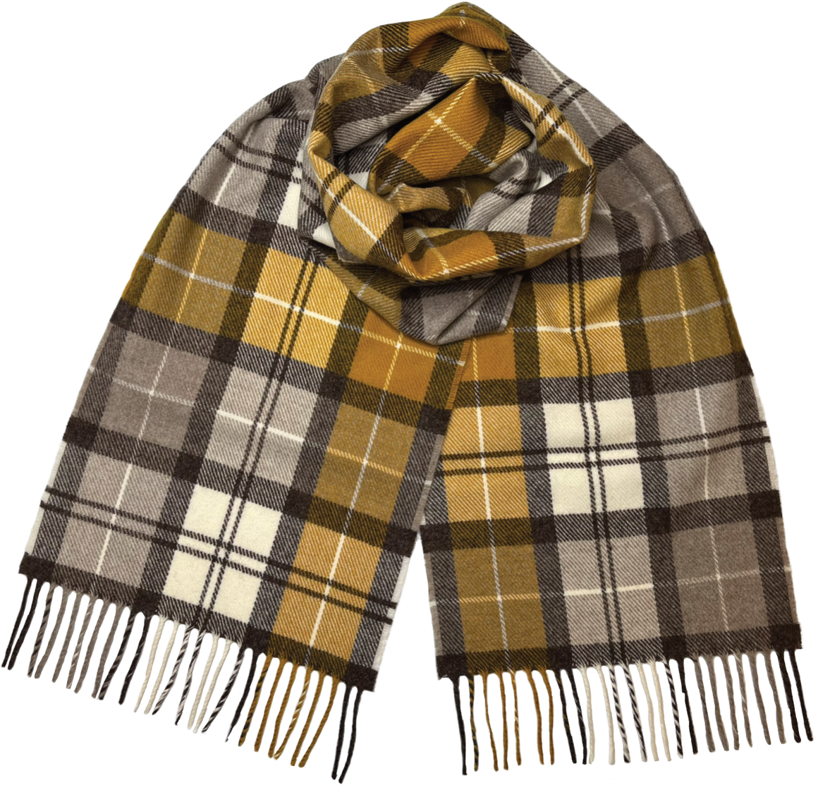 SALE!!!  Remony Merino Lambswool Scarf, Aurora Mustard Scarf, Plaid Scarf Made in Scotland