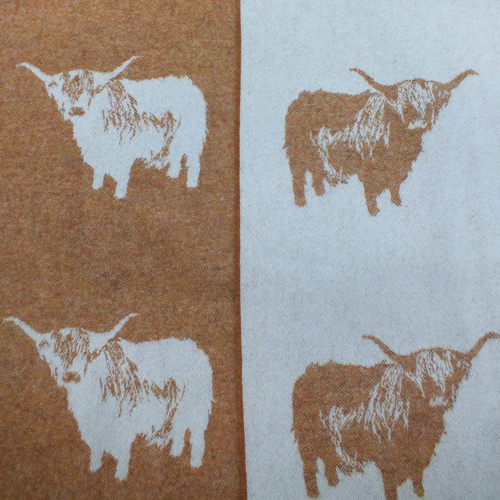 Highland Cow - 100% Merino Wool Throw - Made in Scotland