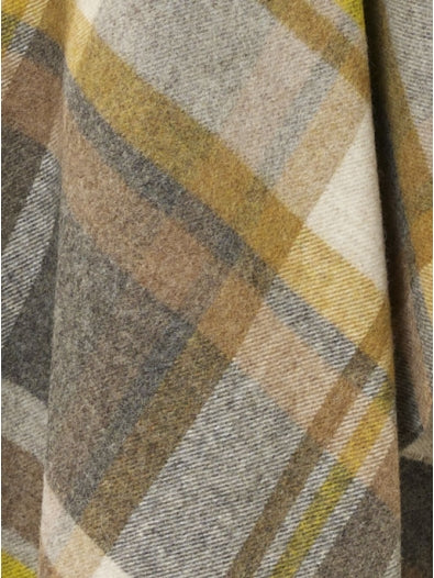 Portree Gold Throw - Merino Lambswool - Made in England