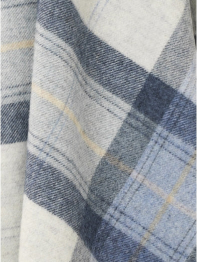 Skye Blue - Shetland Quality Throw - Made in England