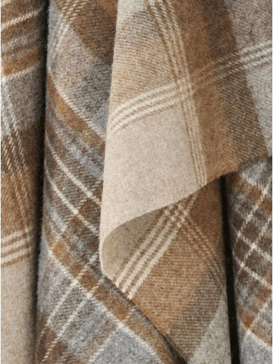 Kintyre Natural - Shetland Quality Throw - Made in England