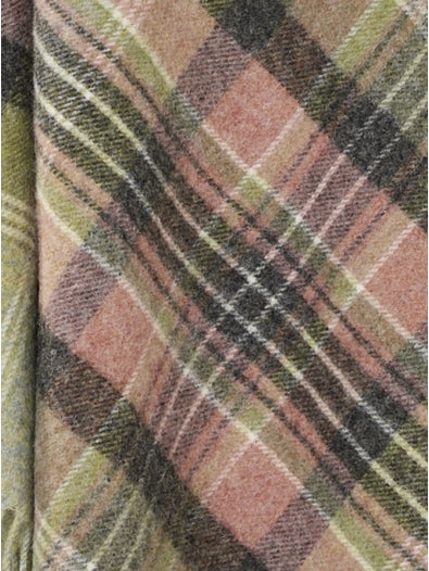 Kintyre Green - Shetland Quality Throw - Made in England