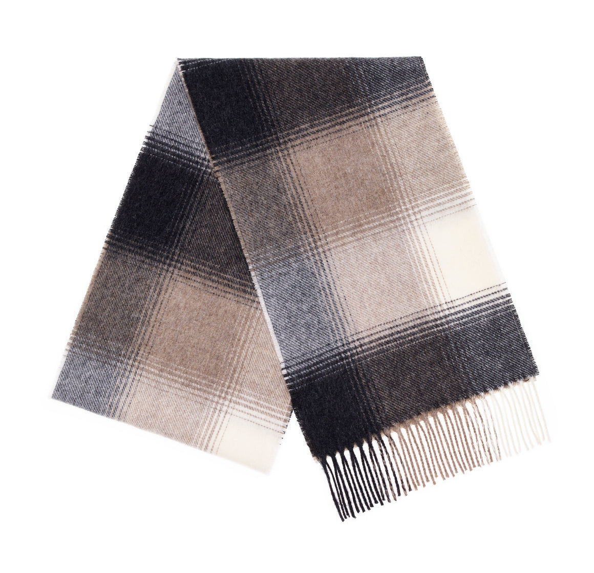 Merino Lambswool Scarf - Beckett Natural - Made in England,