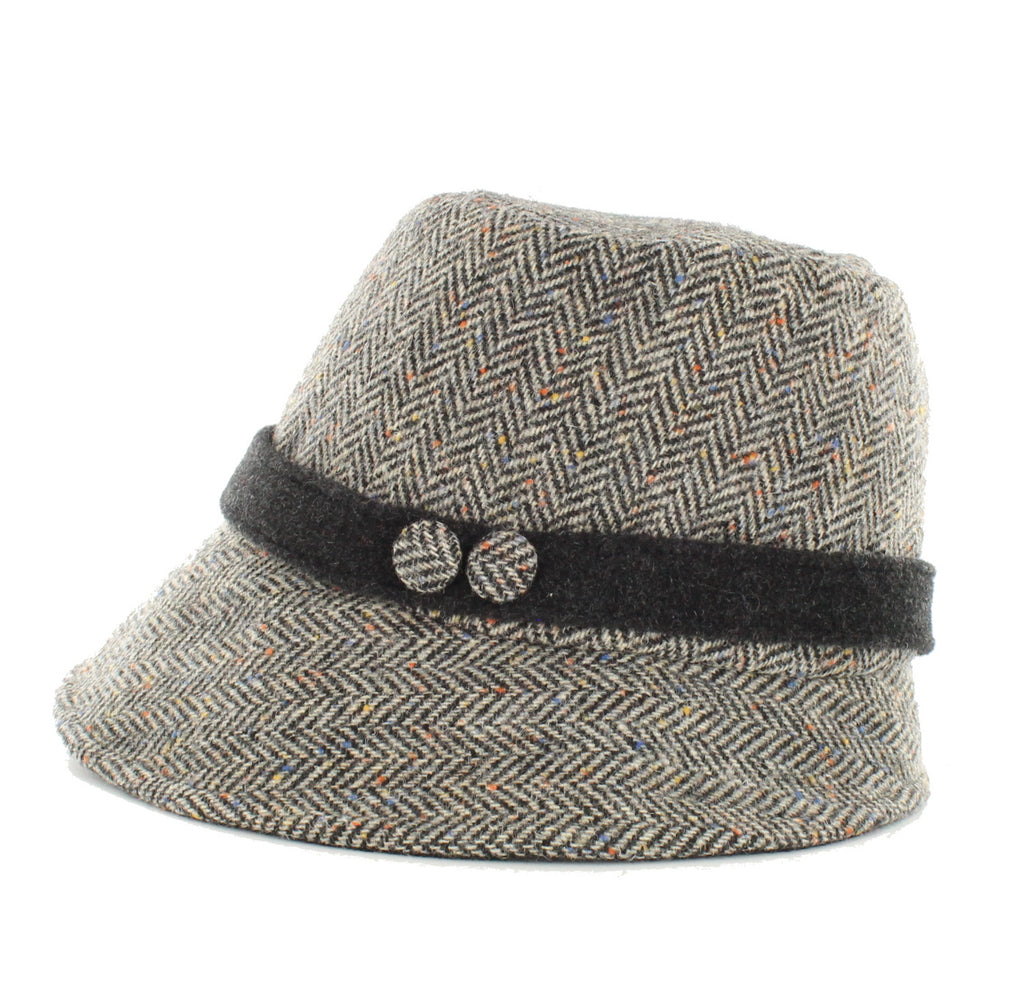 Ladies Tweed - Clodagh Hat - Gray - Made in Ireland