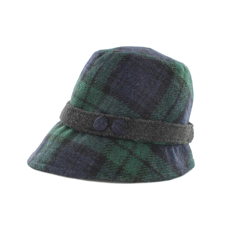 Ladies Tweed - Clodagh Hat - Black Watch - Made in Ireland