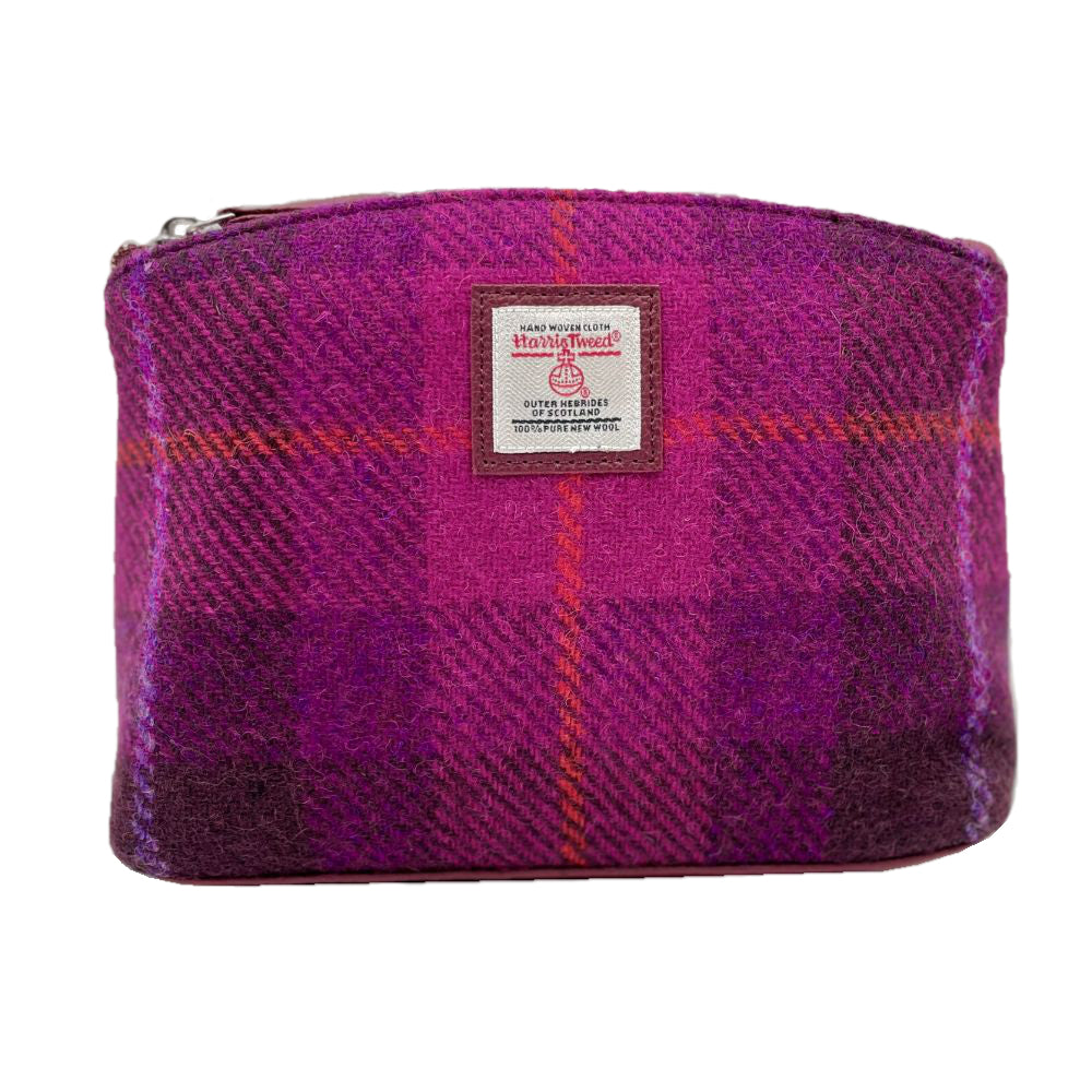 Harris Tweed - Cosmetic Bag - Purple Check