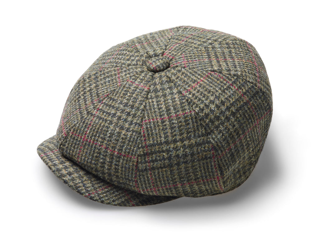 Peaky Cap - Unisex - Bakers Boy Cap / Hat - Glen Check - Made in England