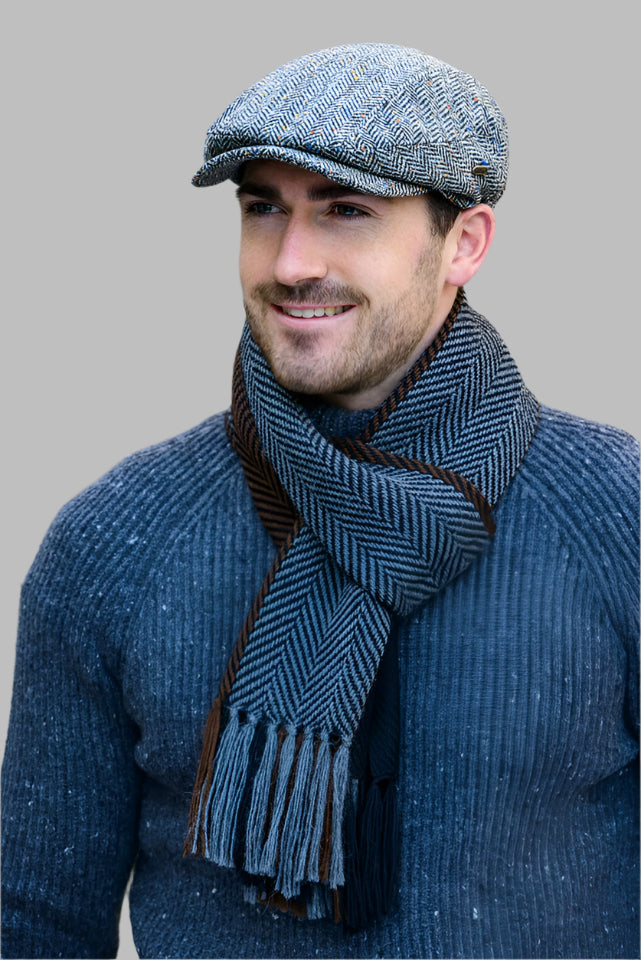 Men's Flat Caps, Tweed Flat Caps Made in Ireland, Kerry Cap, Bronte Mo