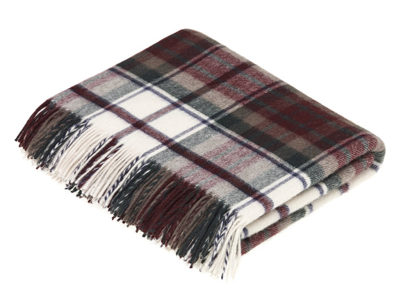 Tartan Plaid- Merino Lambswool Throw Blanket -  Dress MacDuff Tartan-Made in England