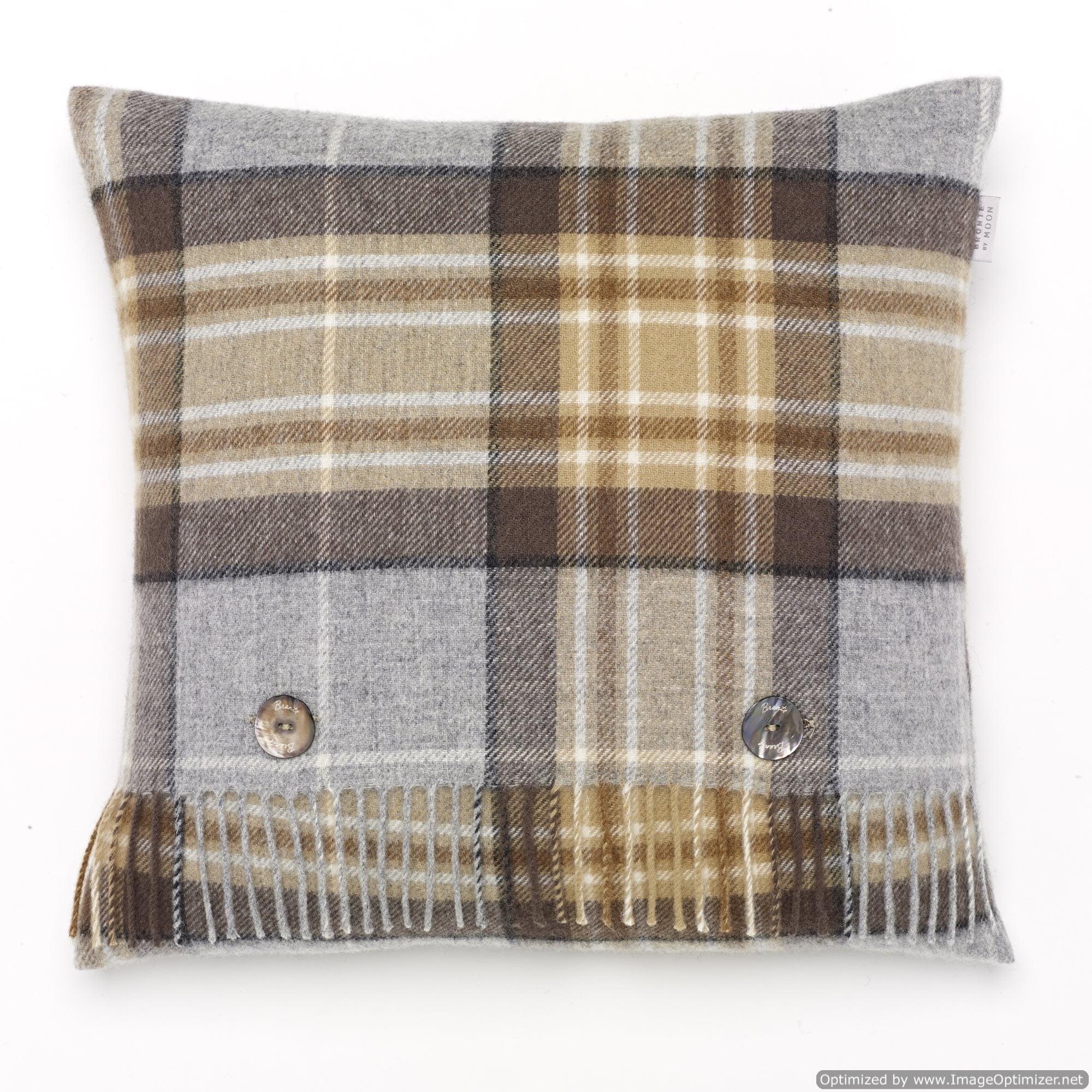 Merino Lambswool Mckellar Tartan Plaid Check Pillow Made in Engl