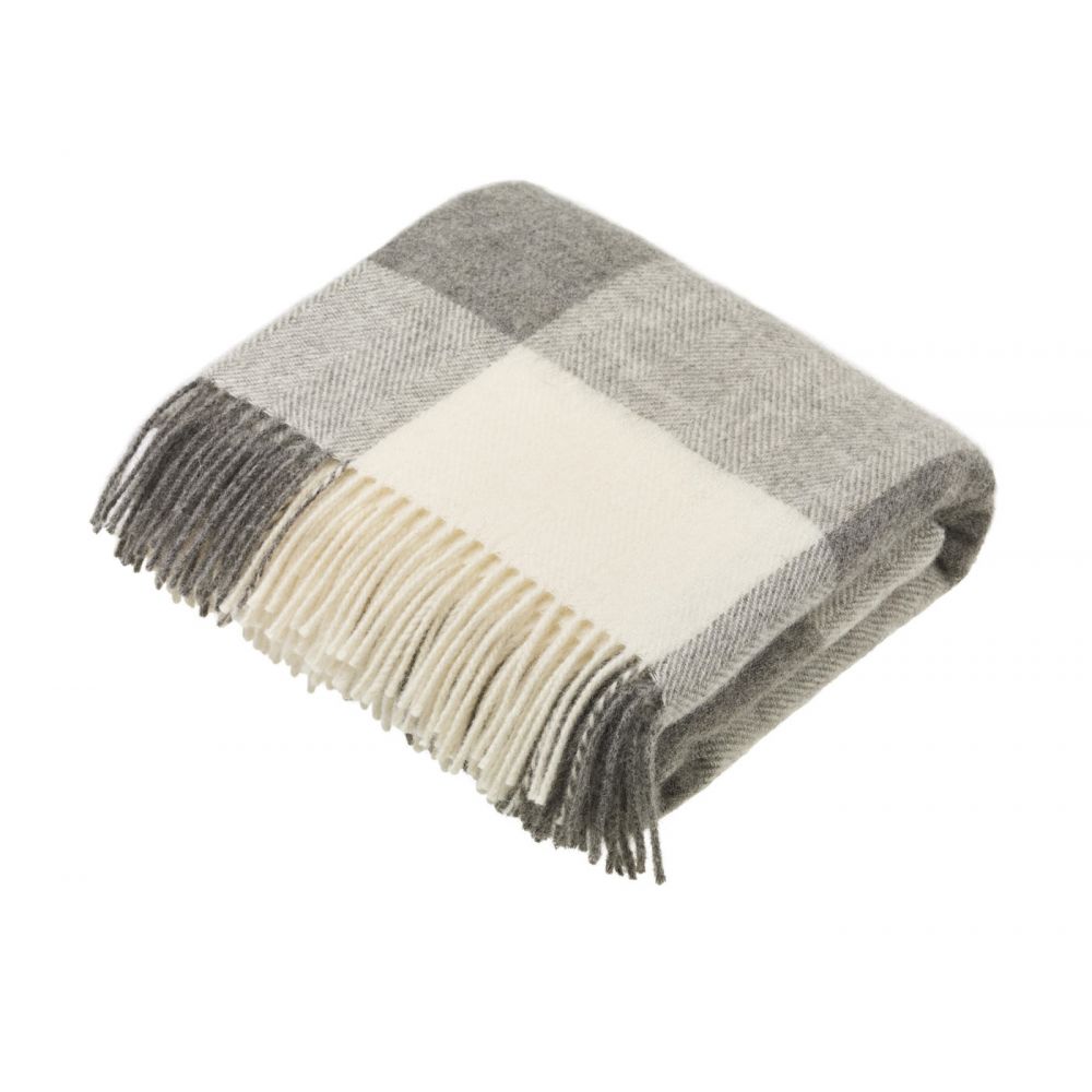 New Natural Collection - Block Check Gray - Pure New Wool