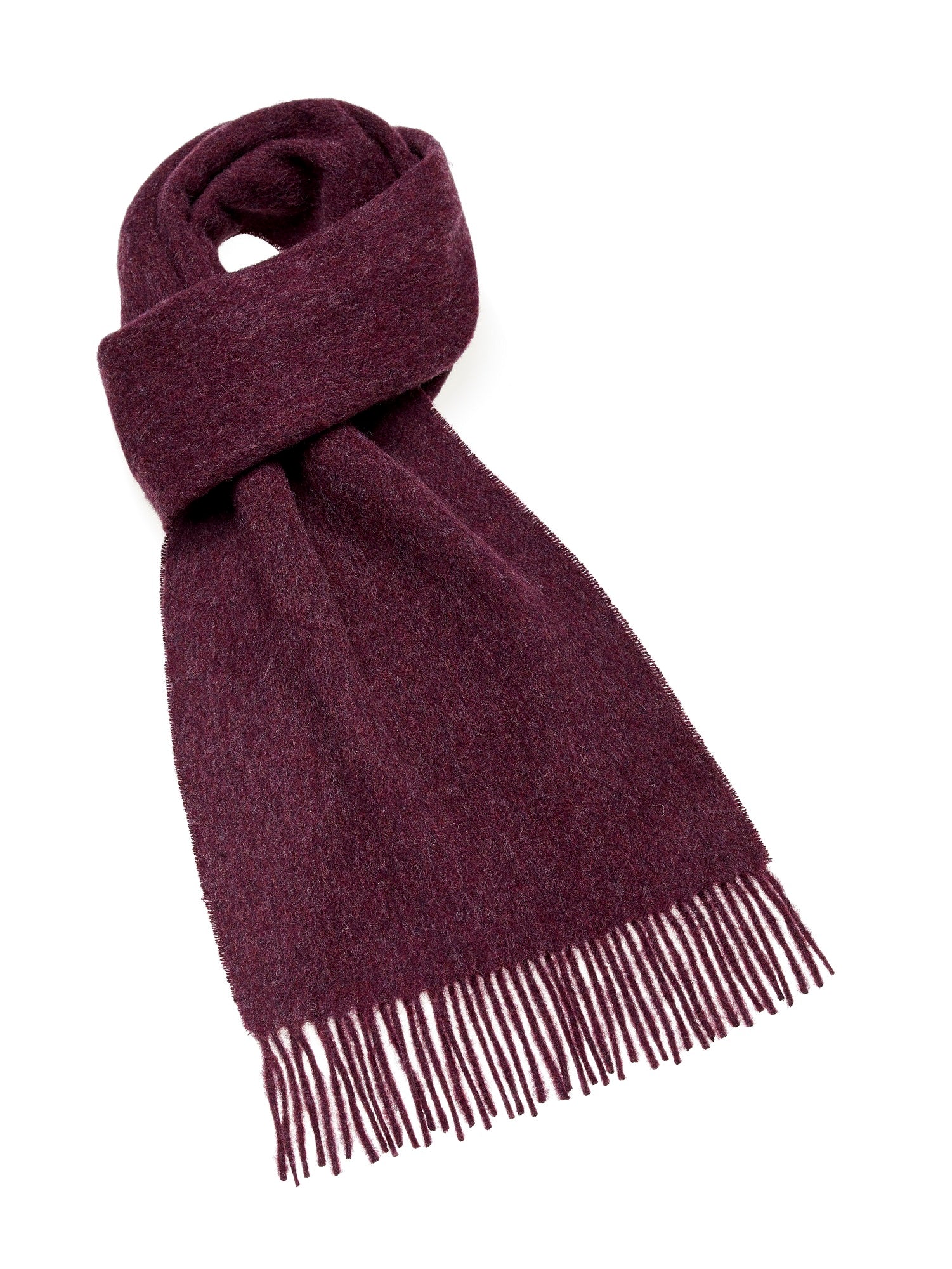 Luxury Burgundy Merino Lambswool Scarf