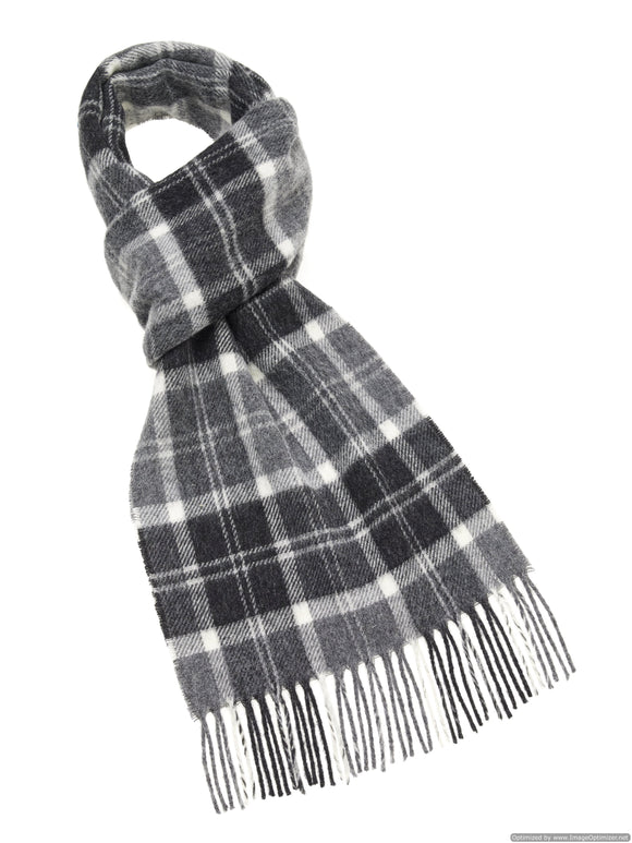 Hereford Charcoal Scarf - Merino Lambswool - Made in England