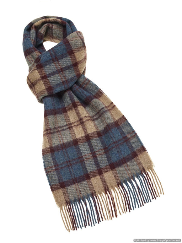 Hereford Teal Scarf - Merino Lambswool - Made in England