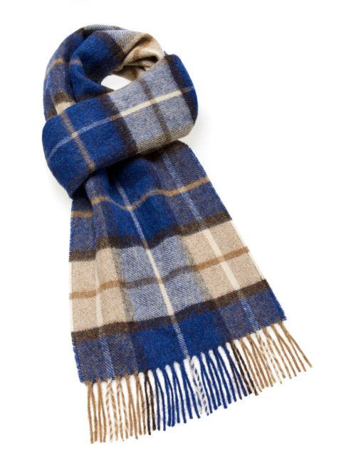 Winchester Cobalt Scarf - Merino Lambswool - Made in England