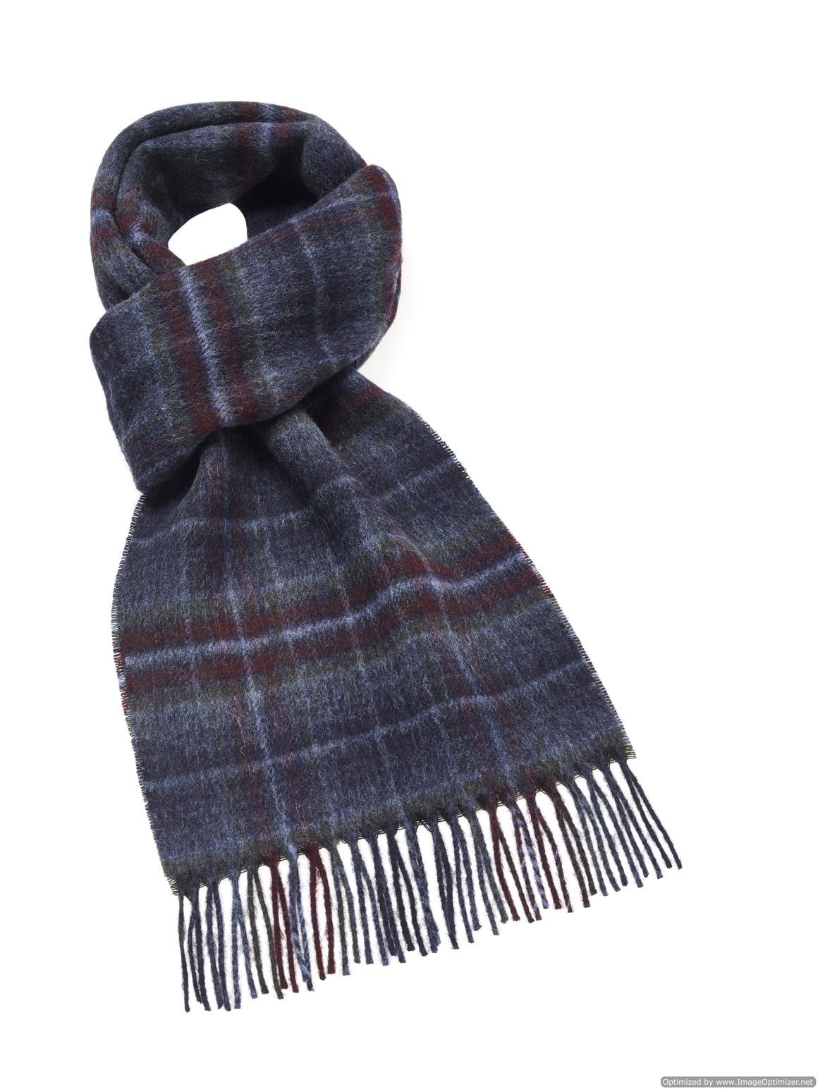 Ely Navy Scarf - Merino Lambswool - Made in England