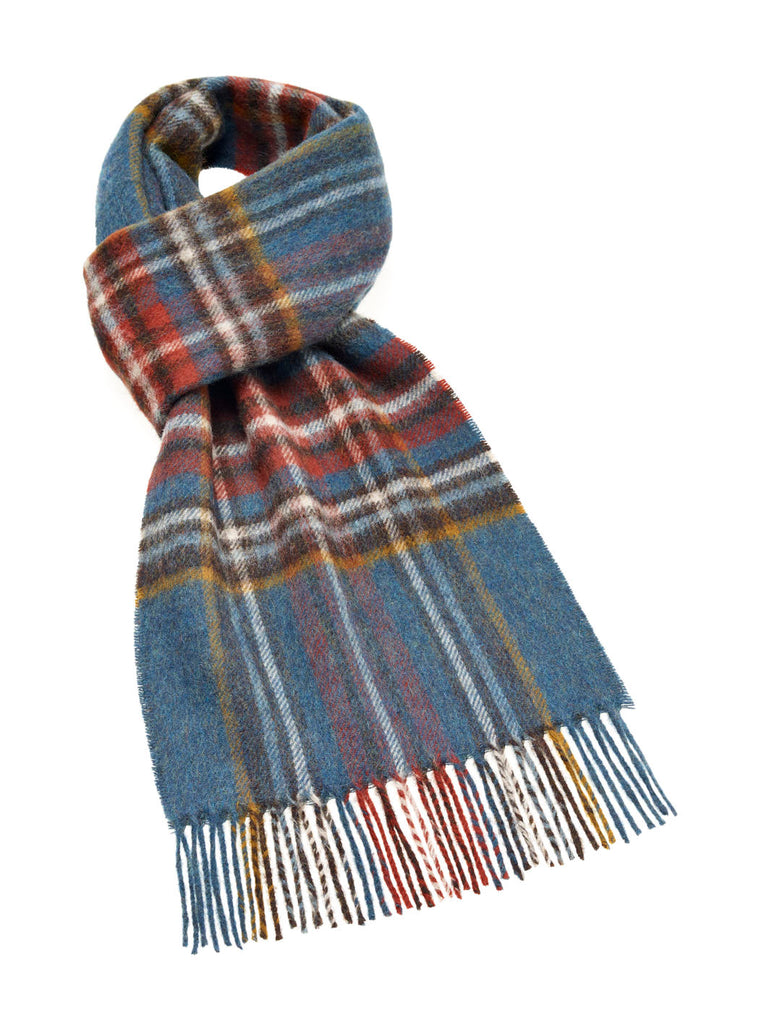 Otley Peacock Scarf, 100% Merino Lambswool, Made in England