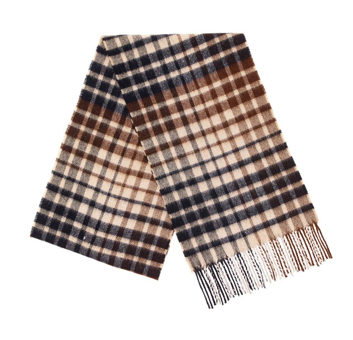 Merino Lambswool Scarf - Headrow Camel/Brown - Made in England,