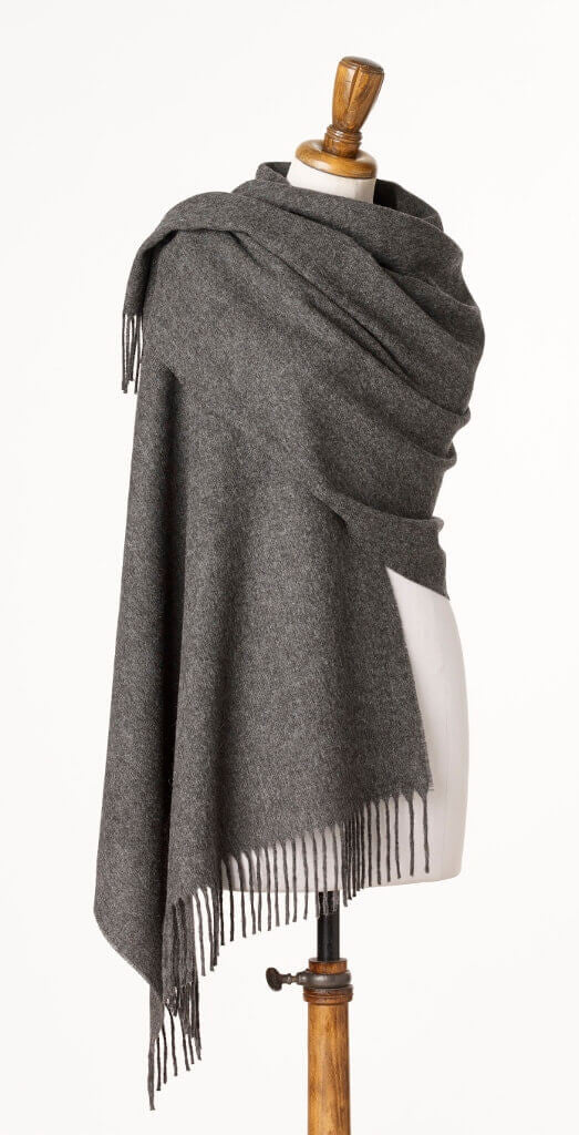 Blanket Scarf - Shawl - Stole - Wrap - Plain Luxury Gray