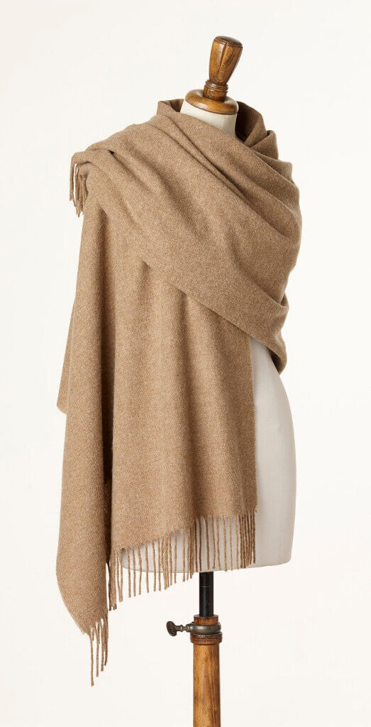 Blanket Scarf Shawl Stole Wrap Plain Luxury Camel