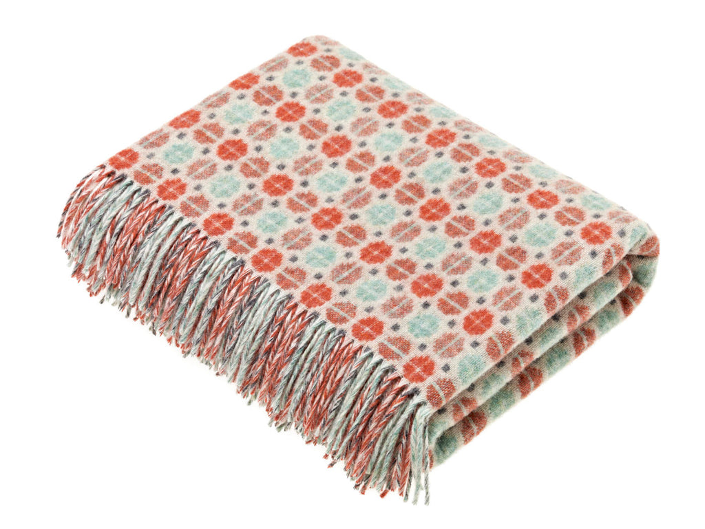 Merino Lambswool Throw Blanket - Milan Range - Made in England - Bronte Moon