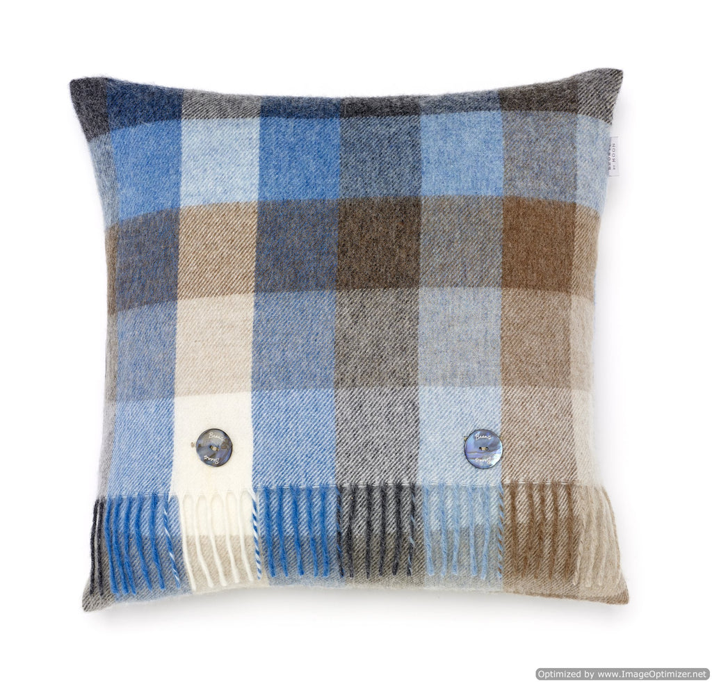Harlequin Aqua Pillow - Feather Filled - Bronte Moon