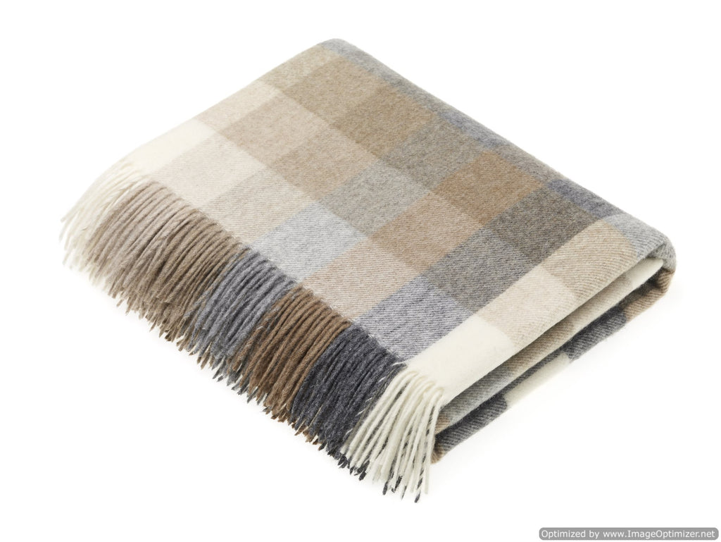 Merino Lambswool Throw Blanket - Harlequin Collection - Made in England - Bronte by Moon