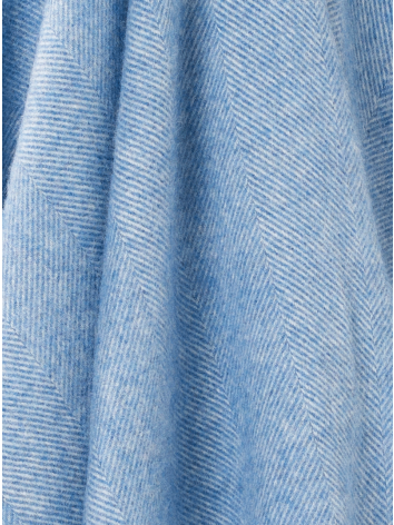 Shetland Quality - Pure New Wool - Herringbone - Peacock - Throw Blanket