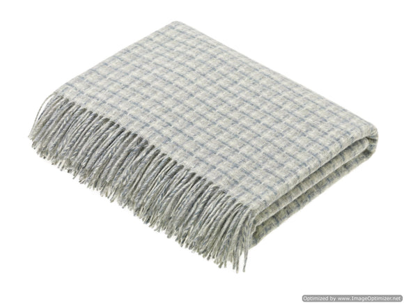 Transitional Slate Throw - Villa - Shetland Quality Pure New Wool - Made in England