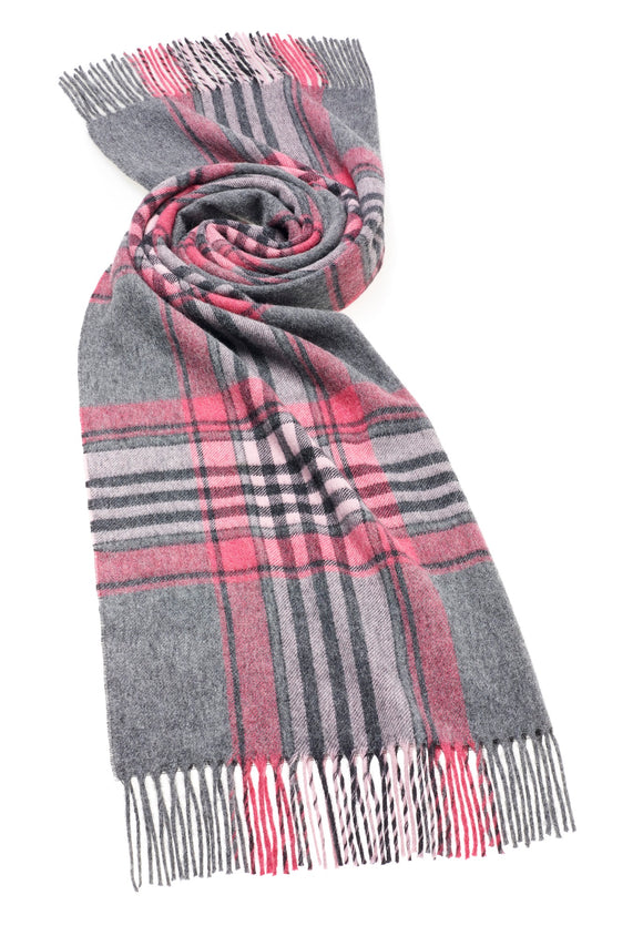 Blanket Scarf - Shawl - Stole - Wrap - Francis Gray/Pink