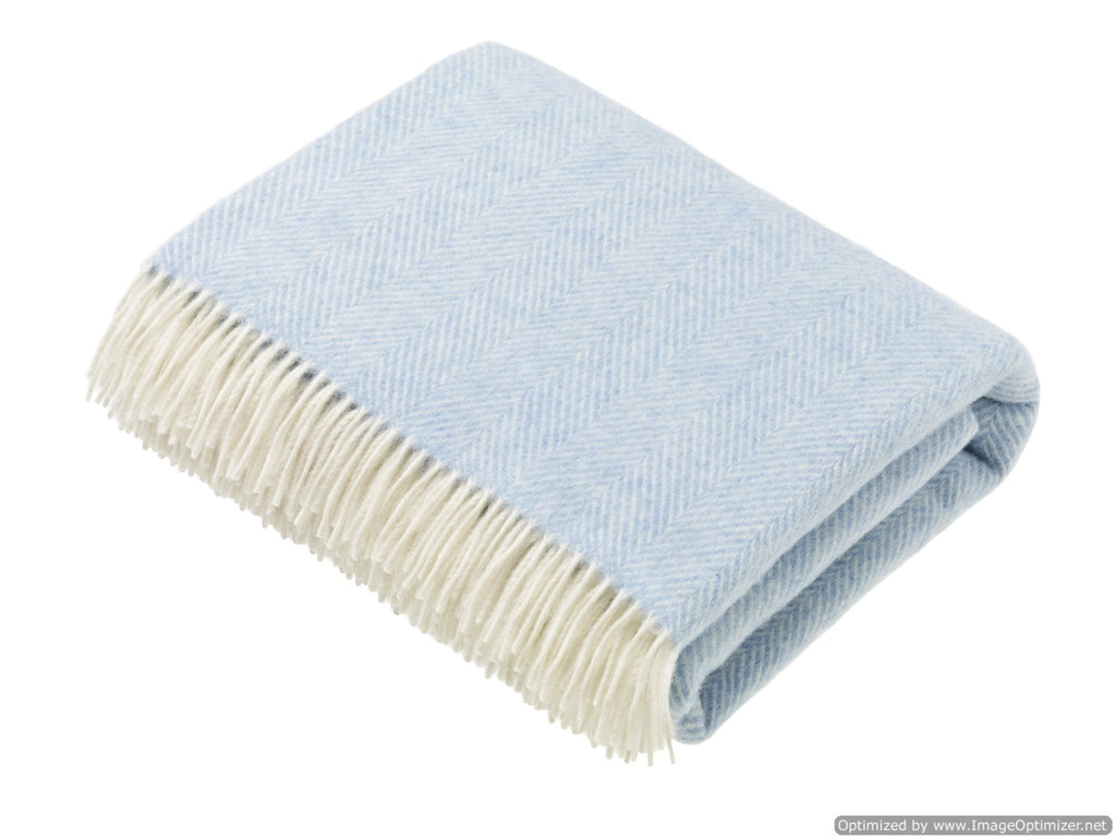Herringbone Collection - Merino Lambswool Throw Blanket - Made in England