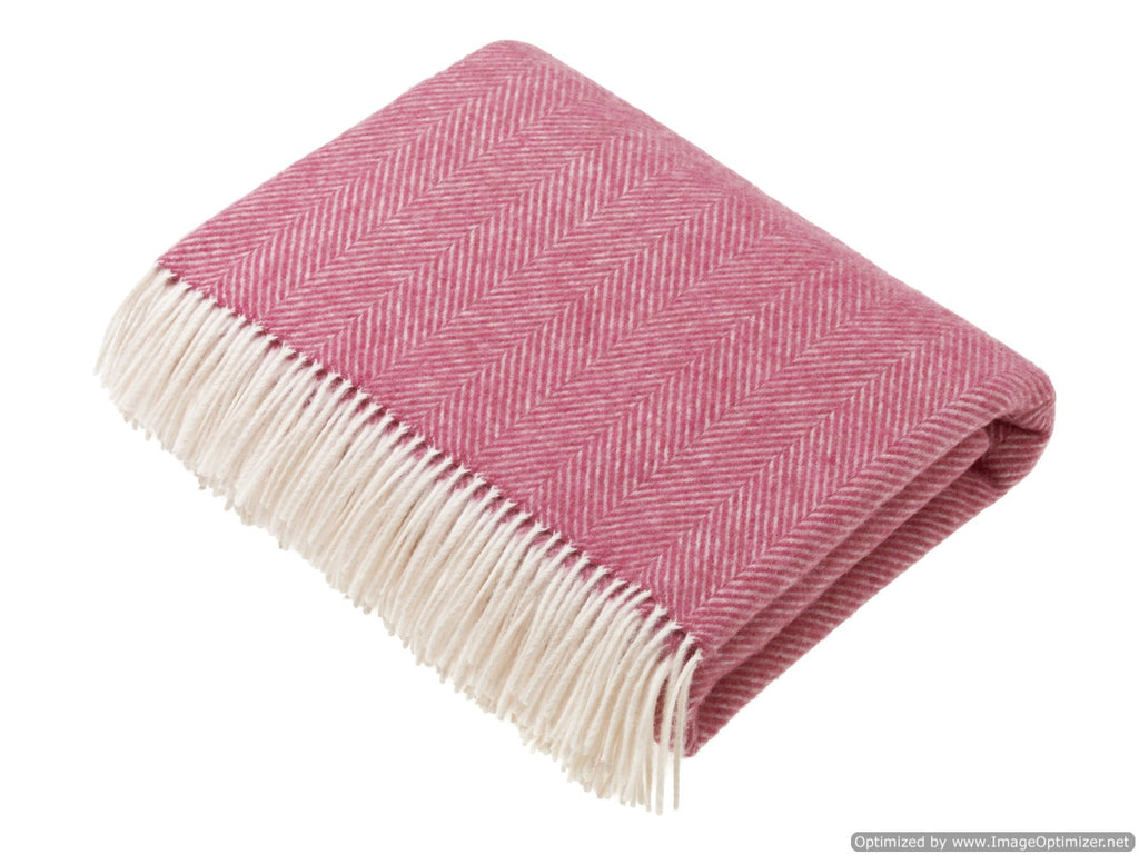 Herringbone Collection - Merino Lambswool Throw Blanket - Made in England