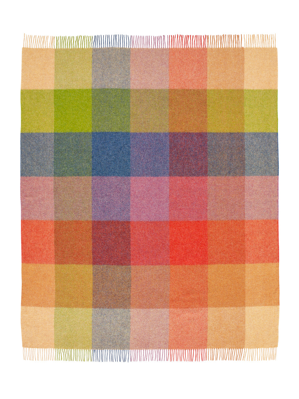 Shetland Pure New Wool - Harland Sunset - Throw Blanket - Bronte by Moon