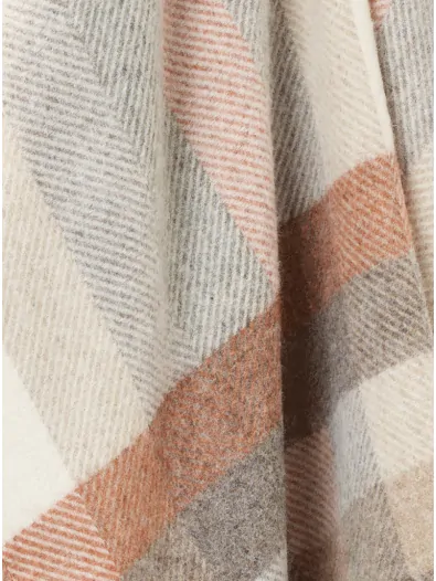 Shetland Pure New Wool - Woodale Blush - Throw Blanket - Bronte by Moon