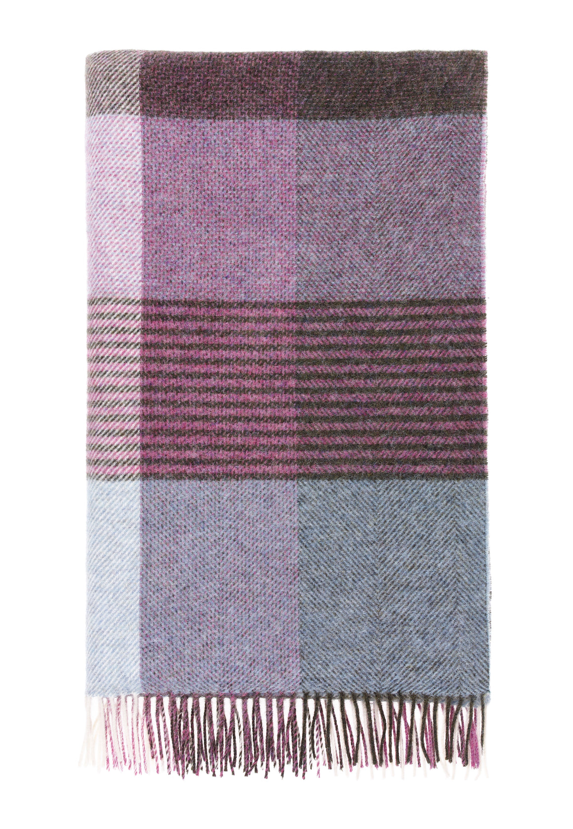 Shetland Pure New Wool - Lindley Heather - Throw Blanket - Bronte by Moon
